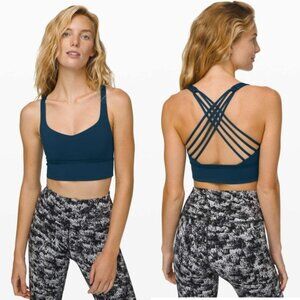 Lululemon SIZE 6 Free to be Wild longlined sports bra in Night Diver